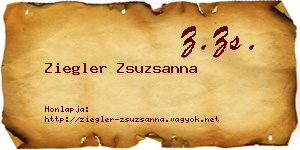 Ziegler Zsuzsanna névjegykártya